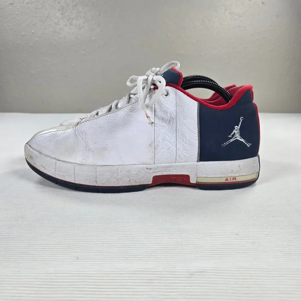 Vintage Nike Air Jordan‎ Team Elite II Low White Athletic Shoe Men's Size 9.5